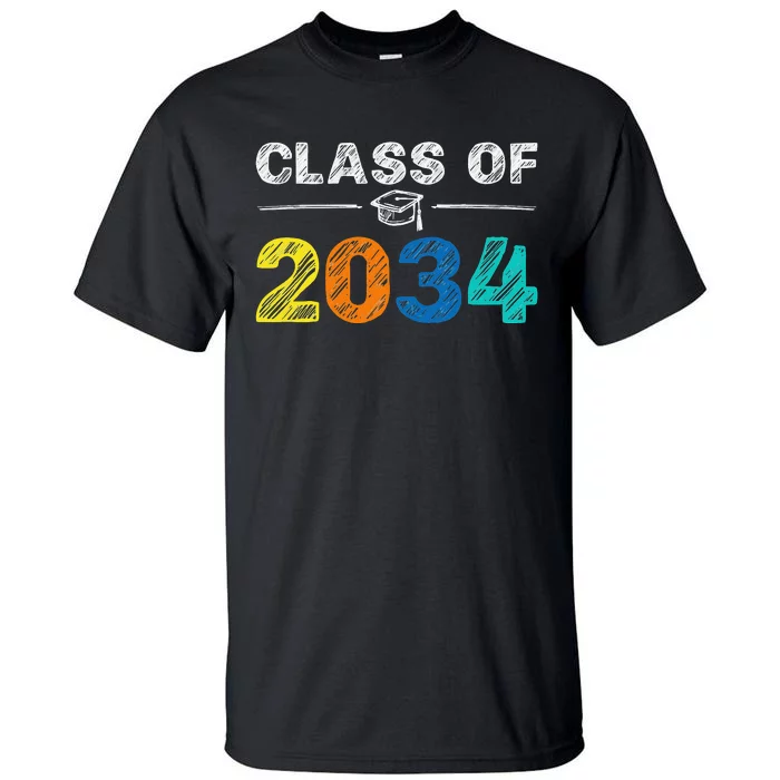 Class of 2034 Grow With Me First Day of School Graduation Tall T-Shirt