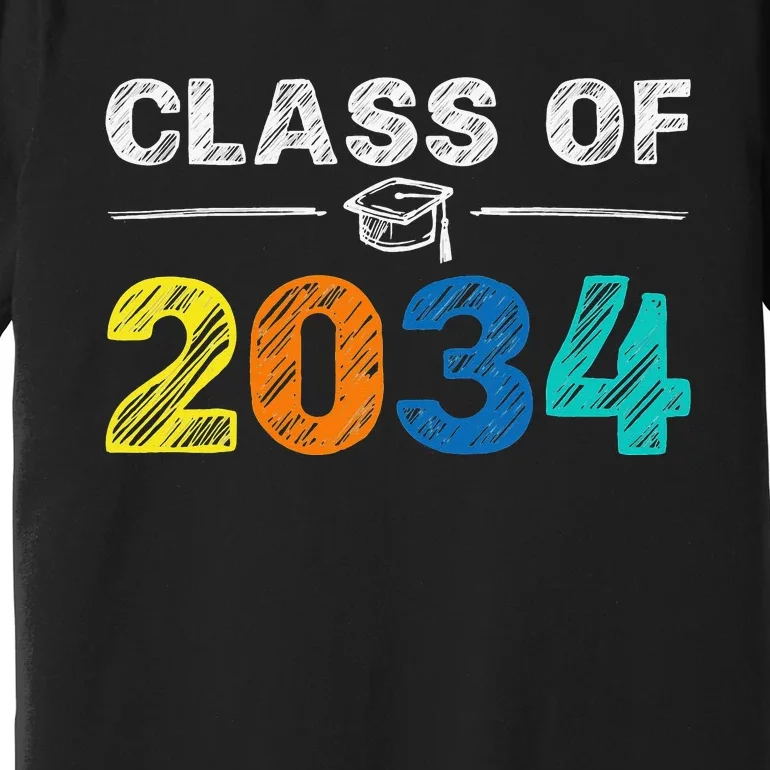 Class of 2034 Grow With Me First Day of School Graduation Premium T-Shirt