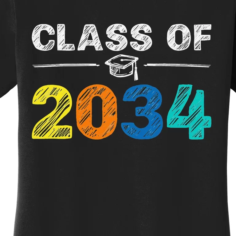 Class of 2034 Grow With Me First Day of School Graduation Women's T-Shirt