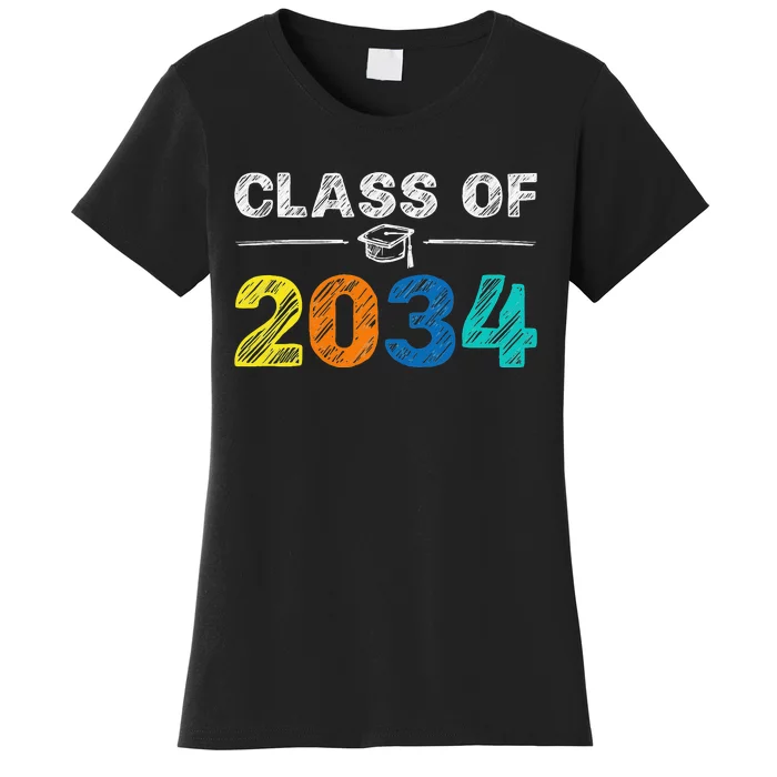 Class of 2034 Grow With Me First Day of School Graduation Women's T-Shirt