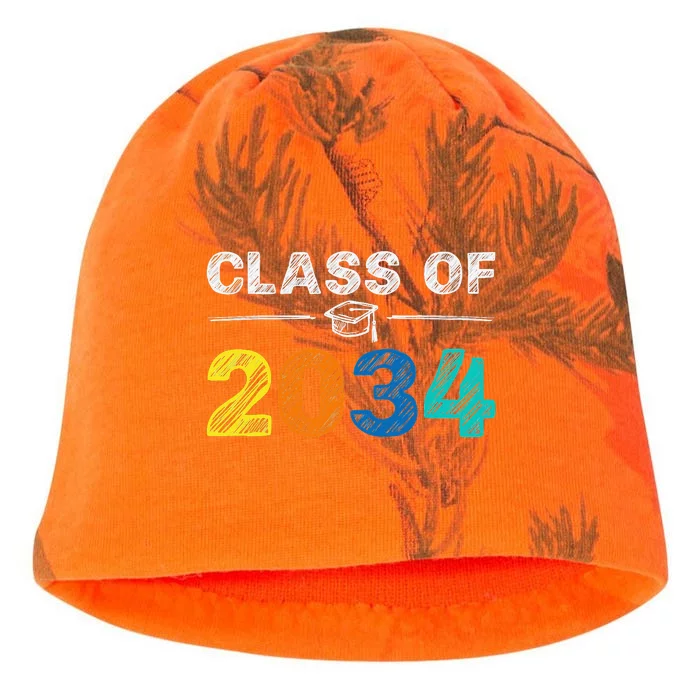 Class of 2034 Grow With Me First Day of School Graduation Kati - Camo Knit Beanie