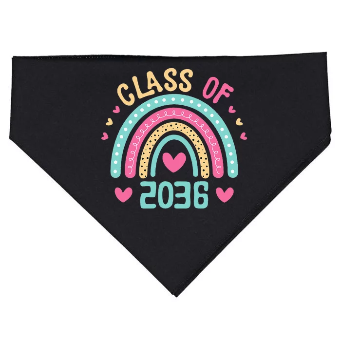 Class Of 2036 Grow With Me First Day Of School Graduation USA-Made Doggie Bandana