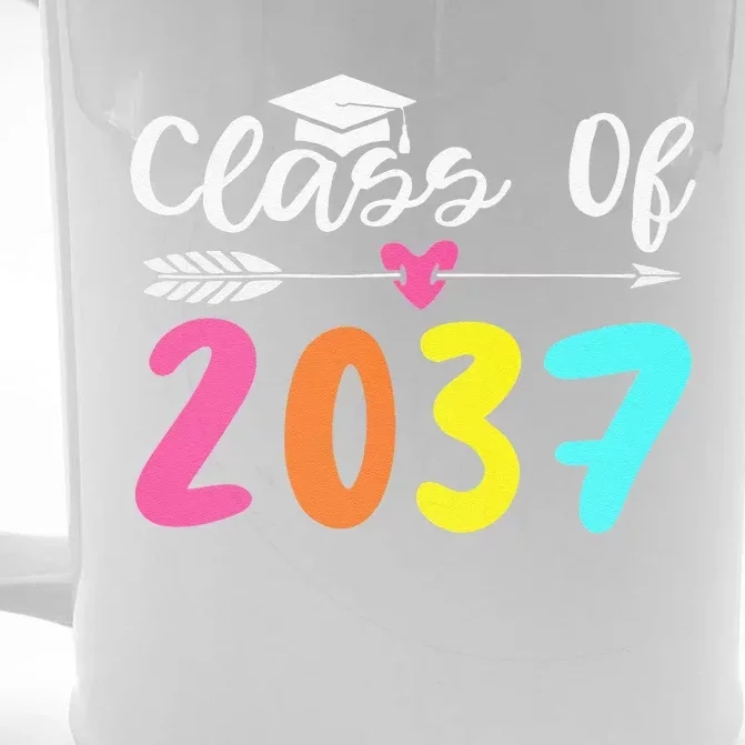 Class Of 2037 Grow With Me Graduation First Day Of School Love Front & Back Beer Stein