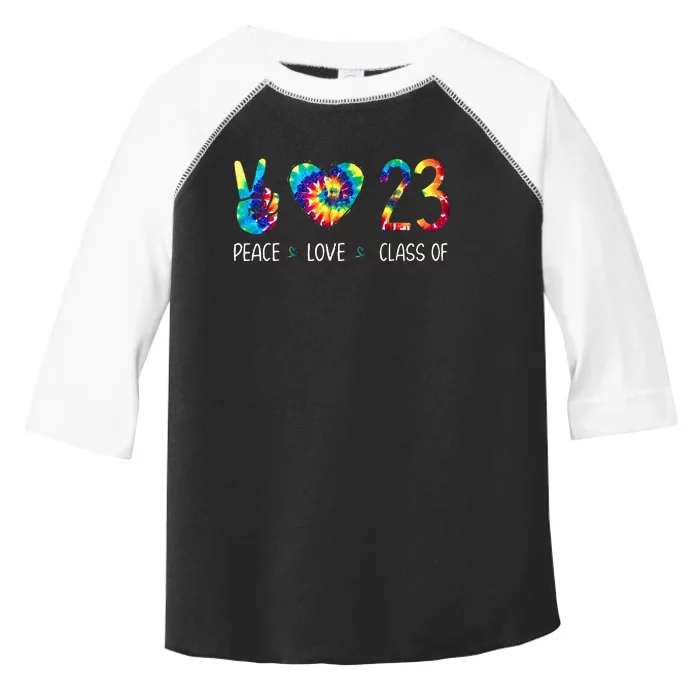 Class Of 23 Peace Love Tie Dye For Senior Graduation Toddler Fine Jersey T-Shirt