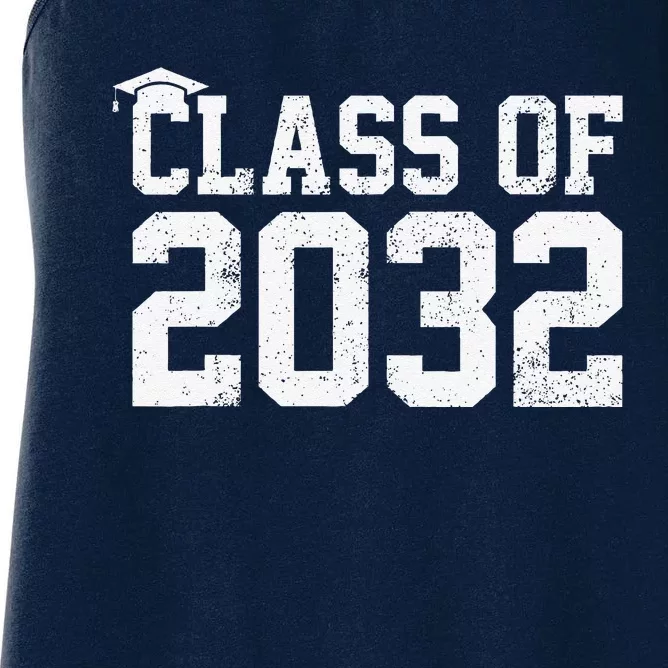 Class Of 2032 Grow With Me Graduation First Day Of School Women's Racerback Tank