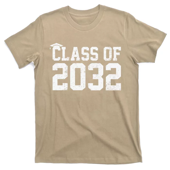 Class Of 2032 Grow With Me Graduation First Day Of School T-Shirt