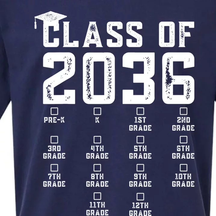 Class Of 2036 Grow With Me Shirt With Space For Checkmarks Sueded Cloud Jersey T-Shirt