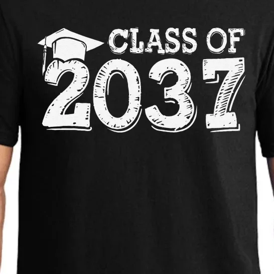 Class Of 2037 Grow With Me Handprints Space On Back Pajama Set