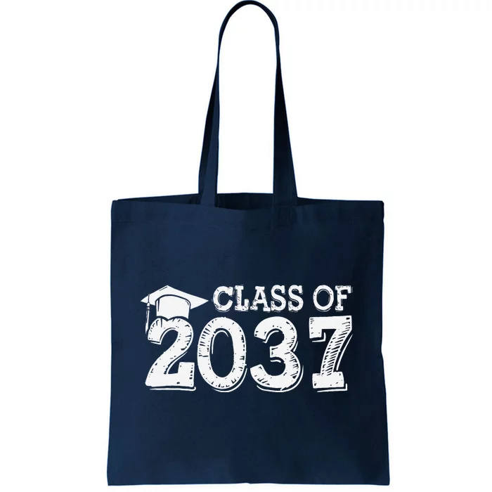 Class Of 2037 Grow With Me Handprints Space On Back Tote Bag