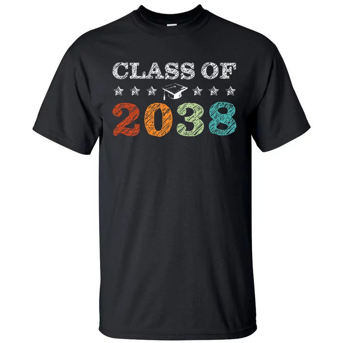 Class Of 2038 Grow With Me First Day School Back To School Tall T-Shirt