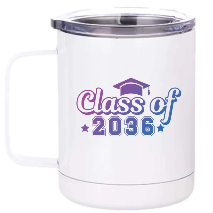 Class Of 2036 Grow With Me Gift First Day Of Kindergarten Gift Front & Back 12oz Stainless Steel Tumbler Cup