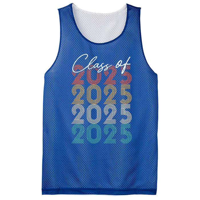 Class Of 2025 Vintage Senior 2025 Gift Mesh Reversible Basketball Jersey Tank