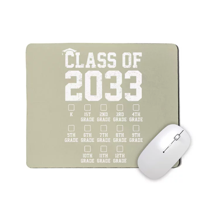 Class Of 2033 Grow With Me Check Mark First Day Of School Gift Mousepad