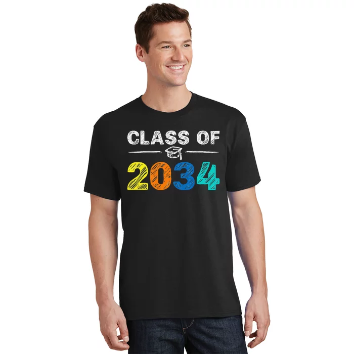 Class Of 2034 Grow With Me First Day Of School Graduation T-Shirt