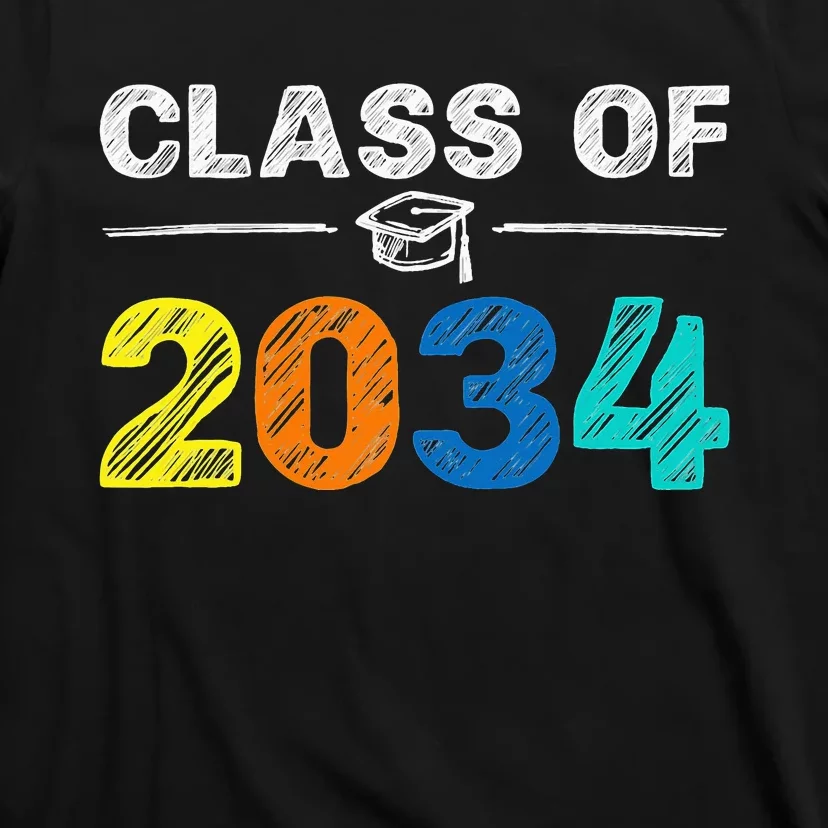 Class Of 2034 Grow With Me First Day Of School Graduation T-Shirt