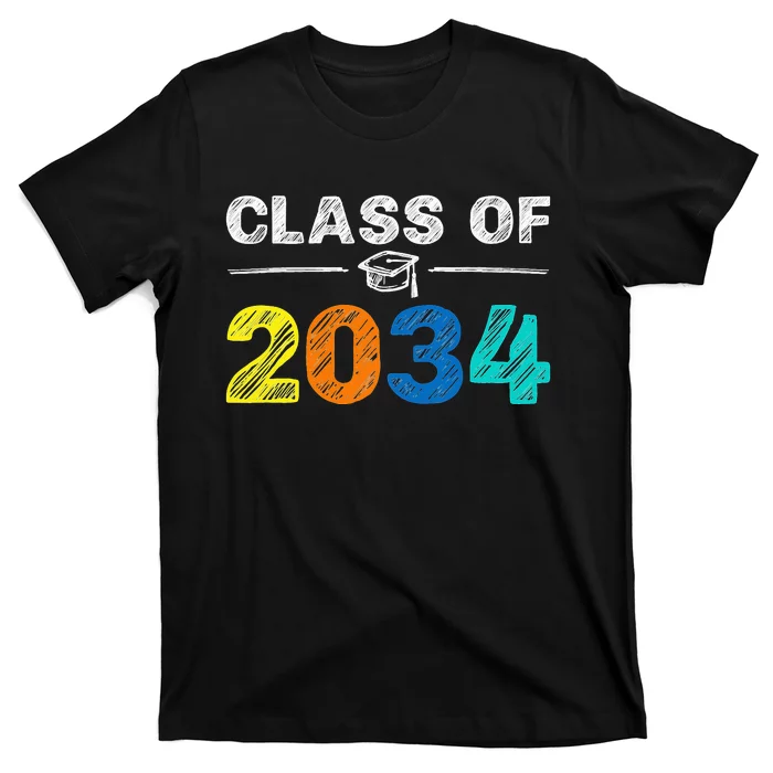 Class Of 2034 Grow With Me First Day Of School Graduation T-Shirt