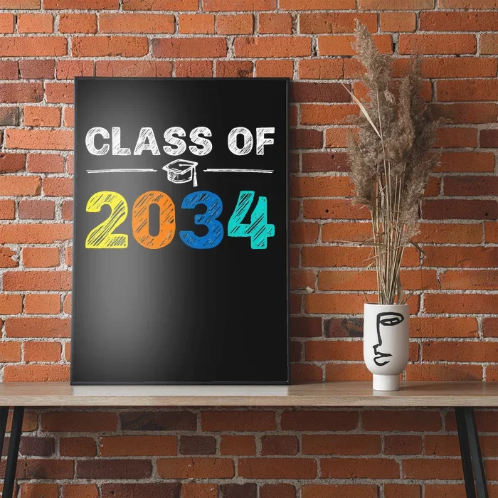 Class Of 2034 Grow With Me First Day Of School Graduation Poster