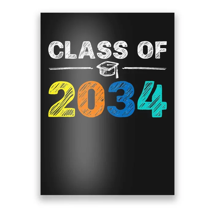 Class Of 2034 Grow With Me First Day Of School Graduation Poster