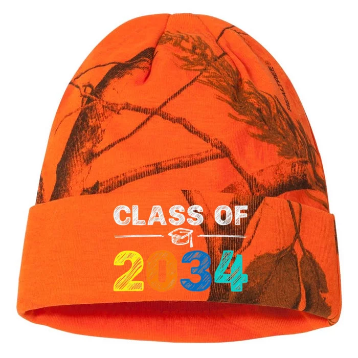 Class Of 2034 Grow With Me First Day Of School Graduation Kati - 12in Camo Beanie