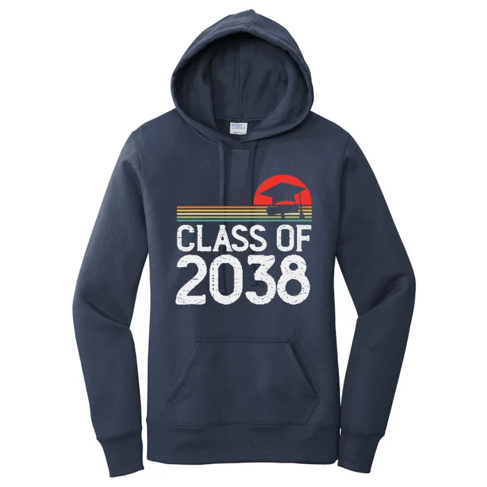 Class Of 2038 Grow With Me Kindergarten To Graduation Women's Pullover Hoodie