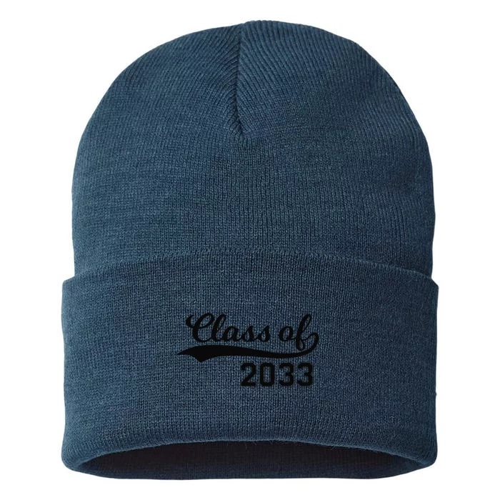 Class Of 2033 Grow With Me First Day Of School Sustainable Knit Beanie