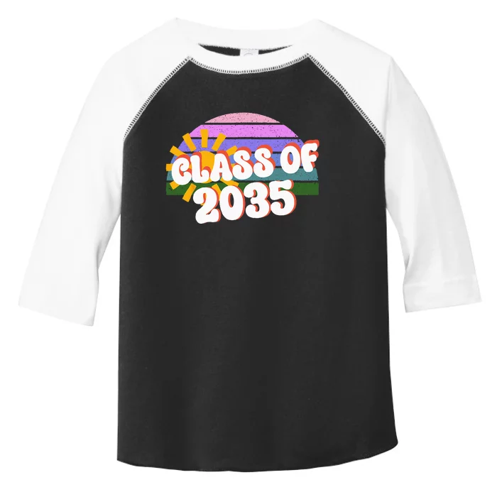 Class Of 2035 Back To School Rainbow Summer Sunshine Toddler Fine Jersey T-Shirt