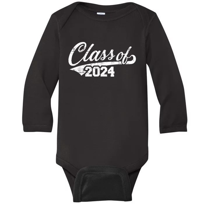 Class Of 2024 Happy 100th Day Of School Baby Long Sleeve Bodysuit