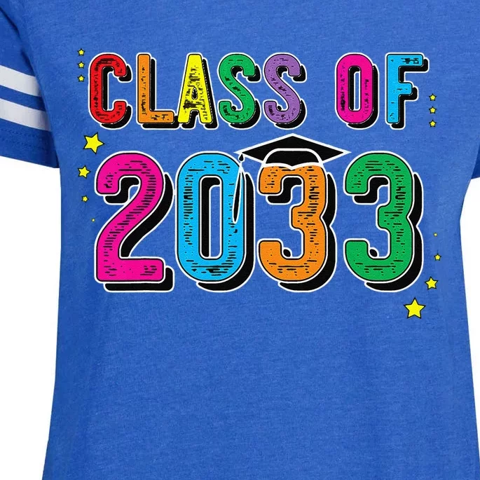 CLASS OF 2033 Grow With Me Funny First Day Of School Enza Ladies Jersey Football T-Shirt