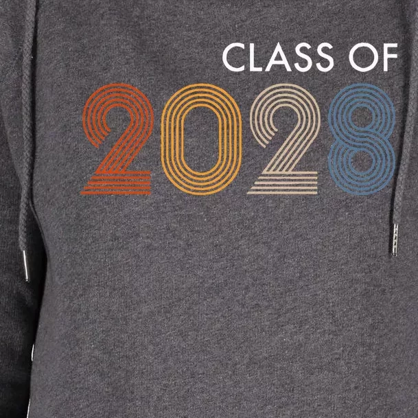 Class Of 2028 College University High School Future Graduate Womens Funnel Neck Pullover Hood