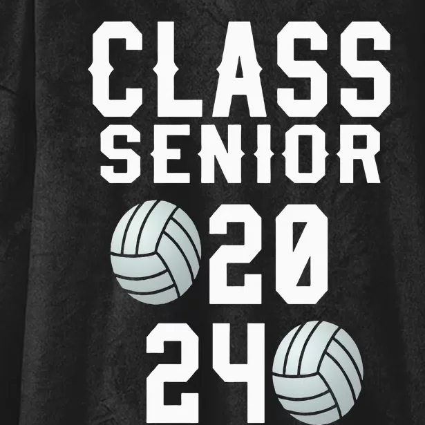 Class of 2024 senior volleyball Hooded Wearable Blanket