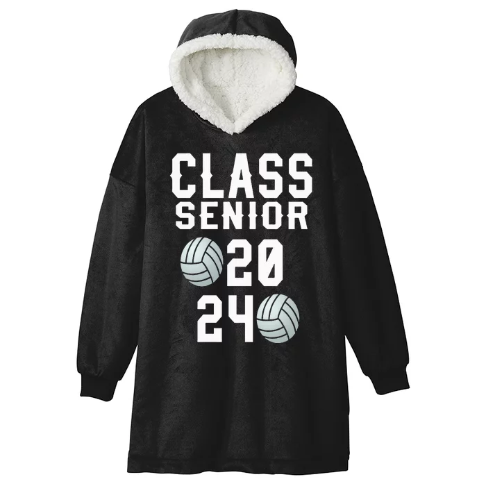 Class of 2024 senior volleyball Hooded Wearable Blanket