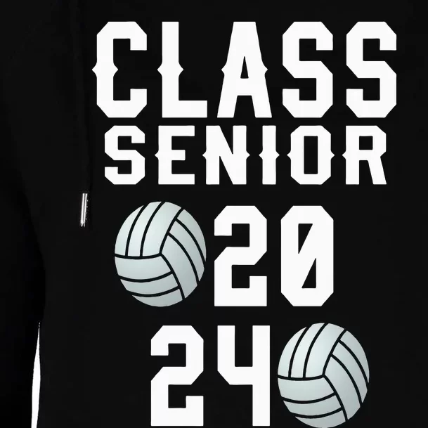 Class of 2024 senior volleyball Womens Funnel Neck Pullover Hood