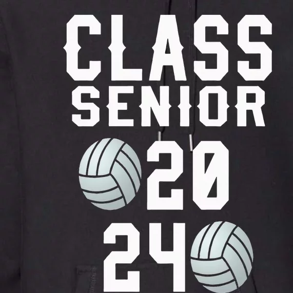 Class of 2024 senior volleyball Premium Hoodie