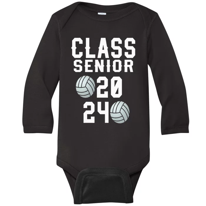 Class of 2024 senior volleyball Baby Long Sleeve Bodysuit