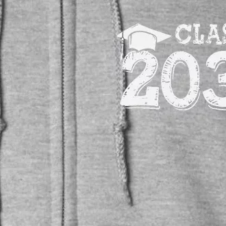 Class Of 2039 Grow With Me Handprints Space On Back Full Zip Hoodie