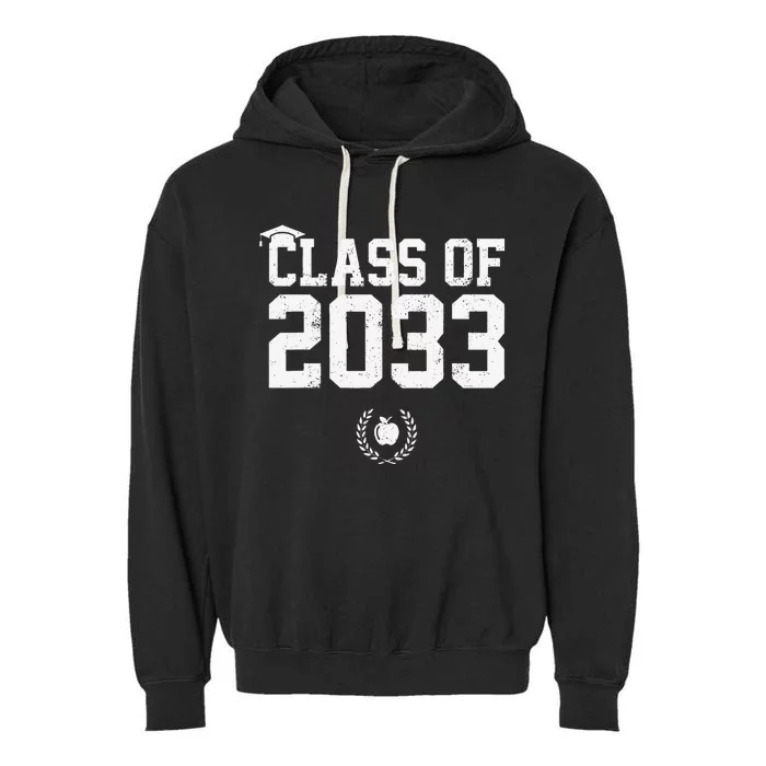 Class Of 2033 Grow With Me Graduation First Day Of School Cute Garment-Dyed Fleece Hoodie