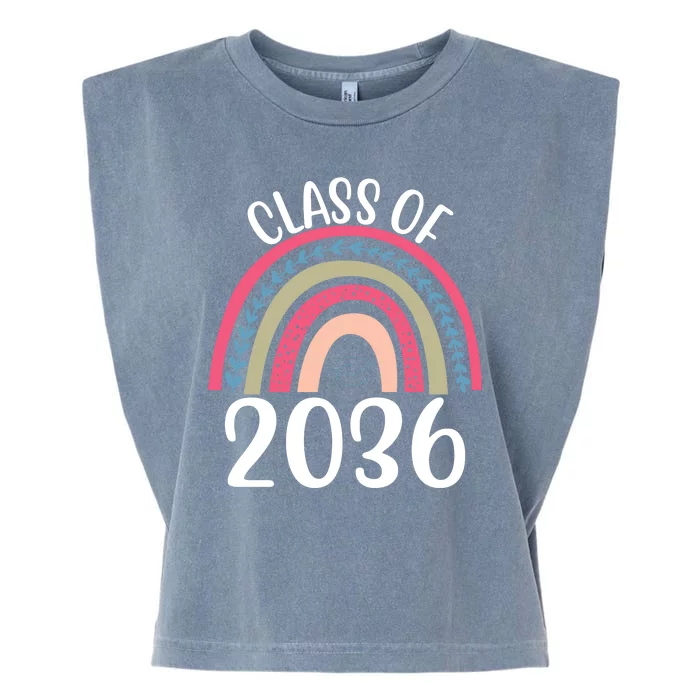 Class Of 2036 Rainbow Graduation Garment-Dyed Women's Muscle Tee