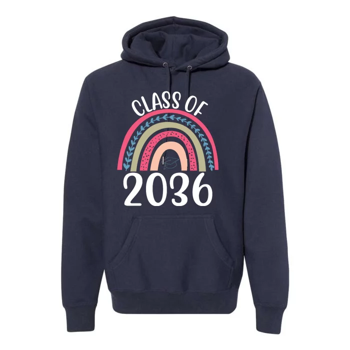 Class Of 2036 Rainbow Graduation Premium Hoodie