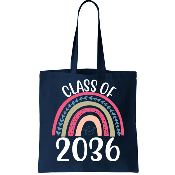 Class Of 2036 Rainbow Graduation Tote Bag