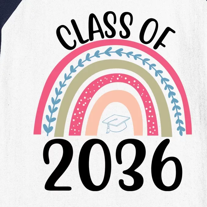 Class Of 2036 Rainbow Graduation Baseball Sleeve Shirt