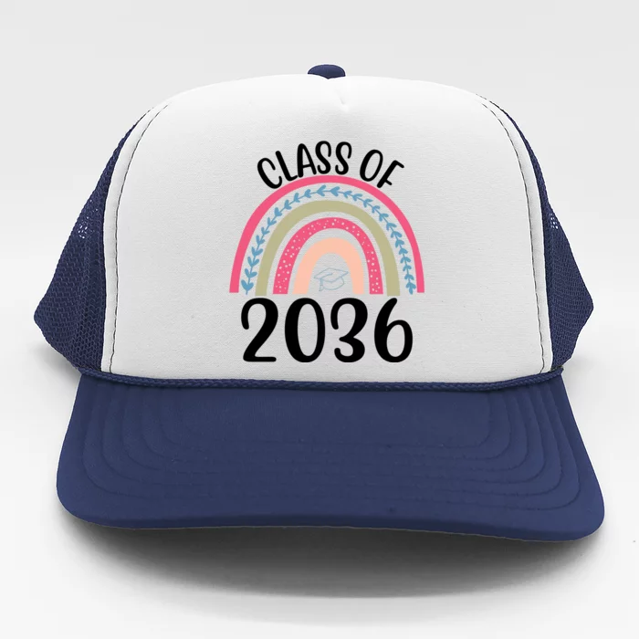 Class Of 2036 Rainbow Graduation Trucker Hat