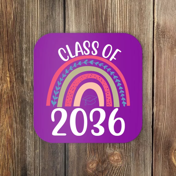 Class Of 2036 Rainbow Graduation Coaster