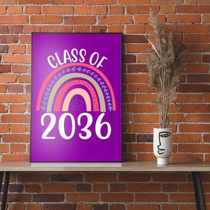 Class Of 2036 Rainbow Graduation Poster