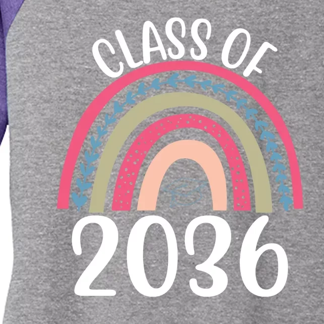 Class Of 2036 Rainbow Graduation Women's Tri-Blend 3/4-Sleeve Raglan Shirt