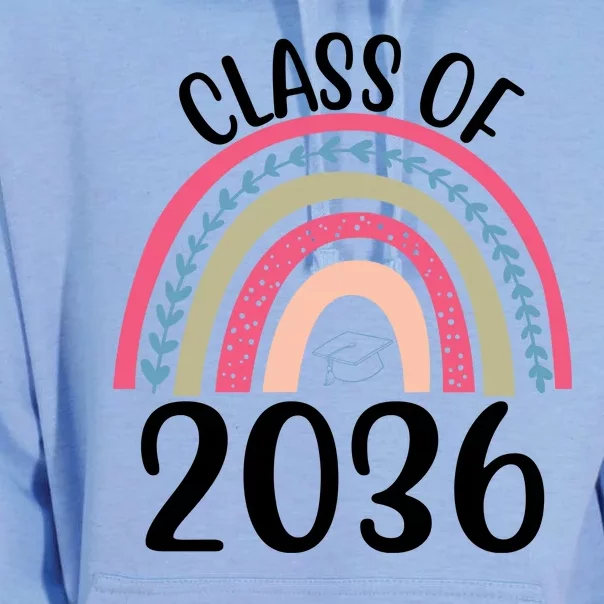 Class Of 2036 Rainbow Graduation Unisex Surf Hoodie