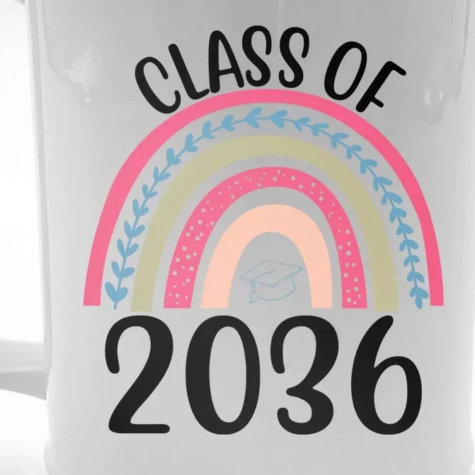 Class Of 2036 Rainbow Graduation Front & Back Beer Stein