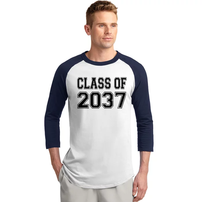 Class Of 2037 Grow With Me Baseball Sleeve Shirt