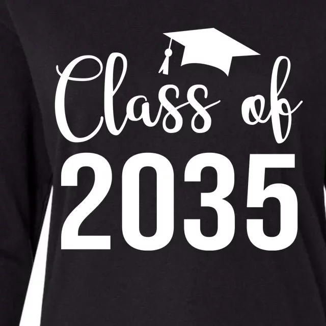 Class Of 2035 Graduation Womens Cotton Relaxed Long Sleeve T-Shirt