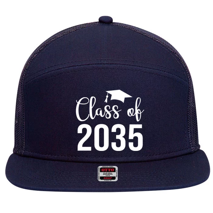 Class Of 2035 Graduation 7 Panel Mesh Trucker Snapback Hat