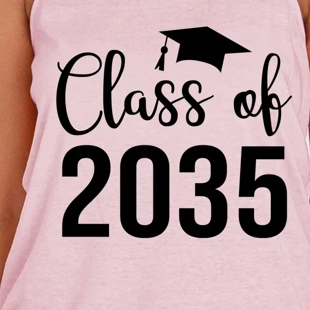 Class Of 2035 Graduation Women's Knotted Racerback Tank